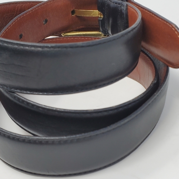 COACH BLACK LEATHER BELT GOLD BUCKLE MEN SIZE 40 CLASSIC PROFESSIONAL BUSINESS - Picture 4 of 14